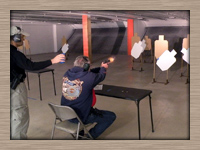Indoor range includes 10 firing positions, motor-driven target carriers, complete projectile and residue containment, variable lighting, radiant strip heating and state-of-the-art Detroit Armor backstop